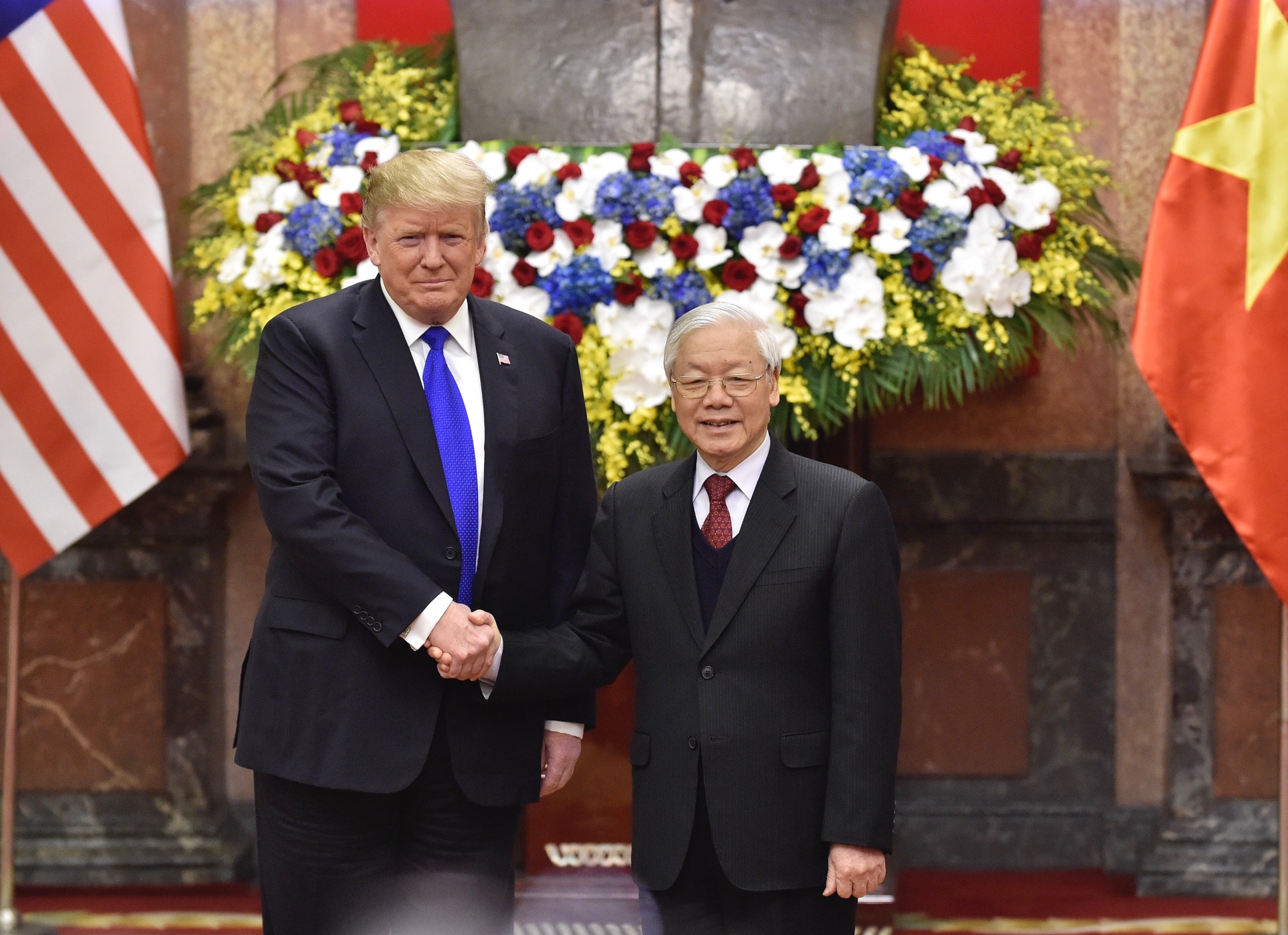 Tổng Bí thư Chủ tịch nước Nguyễn Phú Trọng tiếp Tổng thống Donald Trump