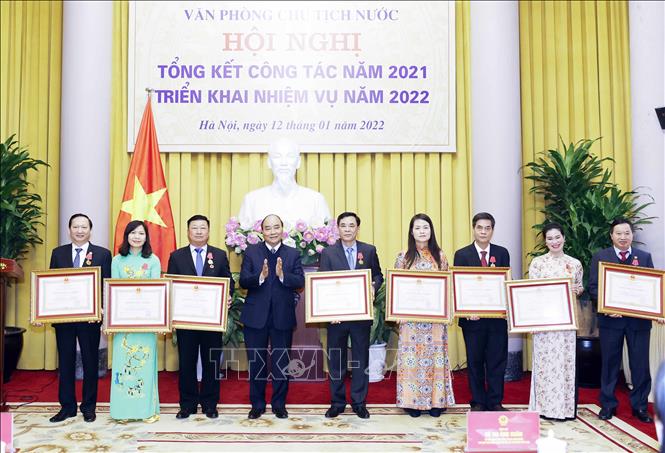 Chủ tịch nước dự Hội nghị triển khai nhiệm vụ năm 2022 của Văn phòng Chủ tịch nước - Ảnh 2.