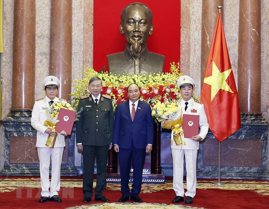 Hai Thứ trưởng Bộ Công an được thăng quân hàm Thượng tướng - Ảnh 1. Hai Thứ trưởng Bộ Công an được thăng quân hàm Thượng tướng - Ảnh 1.