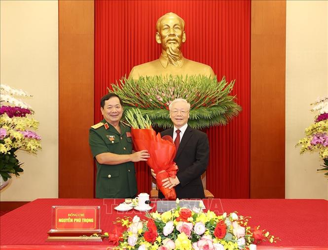 Tổng Bí thư Nguyễn Phú Trọng gặp mặt các đại biểu thanh niên Quân đội - Ảnh 2.