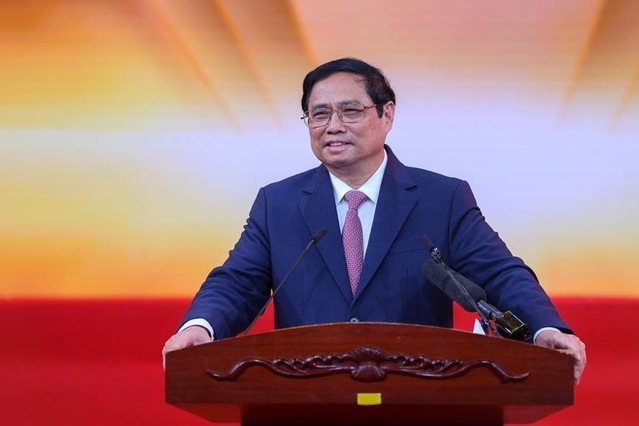 Thủ tướng Phạm Minh Chính: Thông điệp rất rõ của Đảng và Nhà nước là không hình sự hoá các quan hệ dân sự và bảo vệ những doanh nhân kinh doanh chân chính. Ảnh VGP/Nhật Bắc