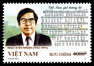 Phát hành bộ tem kỷ niệm 100 năm ngày sinh nhạc sĩ Đỗ Nhuận - Ảnh 1.