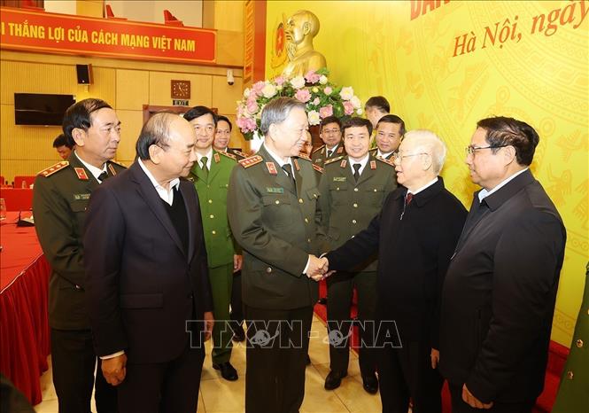 Tổng Bí thư Nguyễn Phú Trọng dự Hội nghị Đảng ủy Công an Trung ương - Ảnh 1.