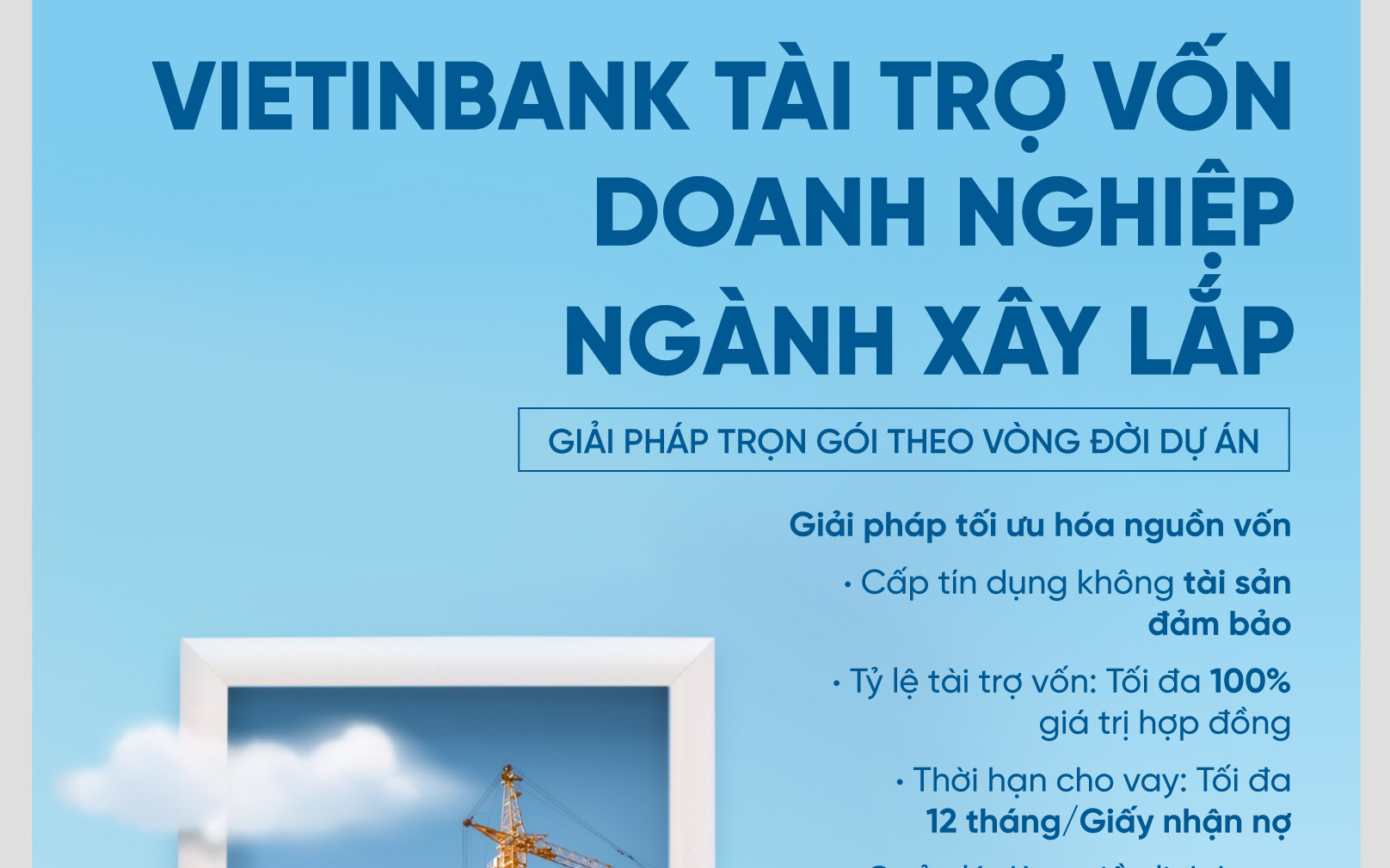 VietinBank tài trợ vốn cho doanh nghiệp ngành xây lắp