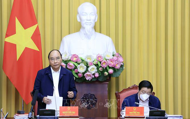 Chủ tịch nước làm việc với các chuyên gia về Đề án Chiến lược xây dựng, hoàn thiện Nhà nước Pháp quyền XHCN