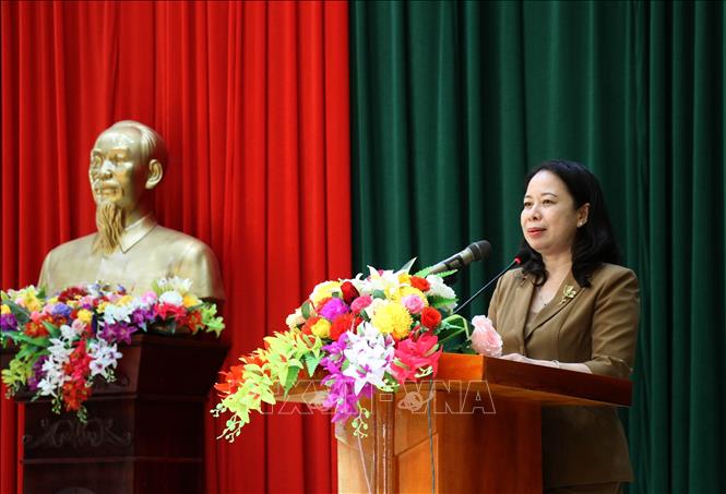 Phó Chủ tịch nước Võ Thị Ánh Xuân thăm, tặng quà tại Nghệ An - Ảnh 2.
