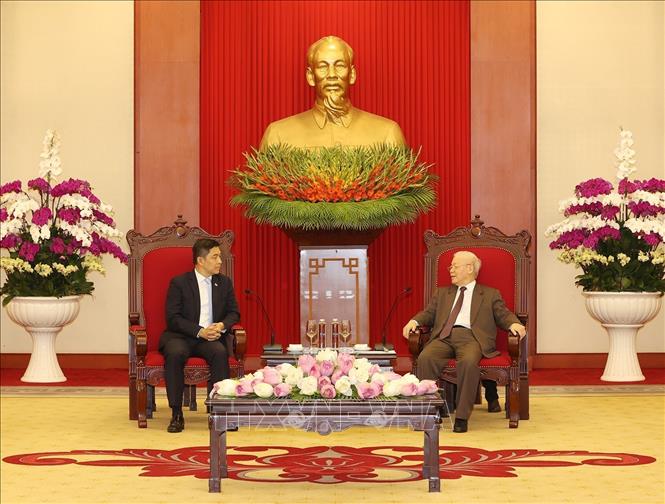 Tổng Bí thư Nguyễn Phú Trọng tiếp Chủ tịch Quốc hội Singapore - Ảnh 2.
