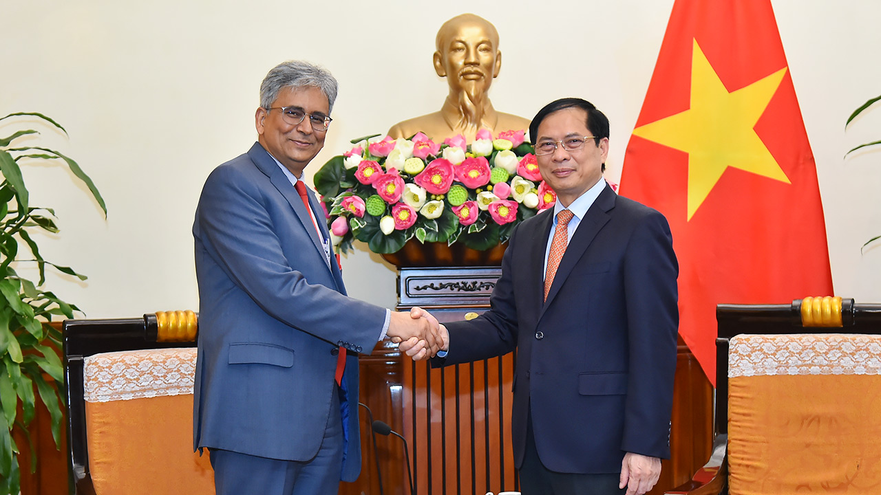 Bộ trưởng Bùi Thanh Sơn tiếp Thứ trưởng Ngoại giao Ấn Độ - Ảnh 1.