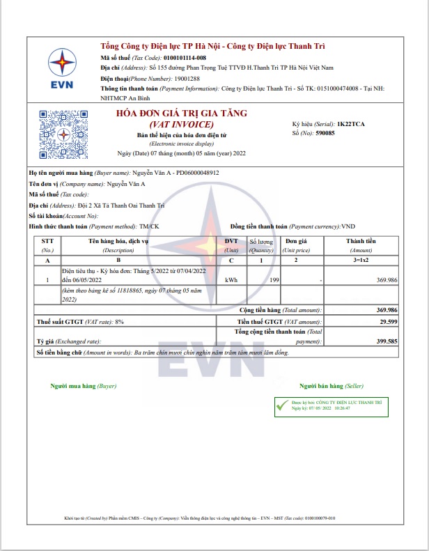 EVN áp dung mẫu hóa đơn điện tử theo quy định của Bộ Tài chính từ 1/7 - Ảnh 1.