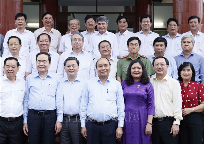 Chủ tịch nước Nguyễn Xuân Phúc làm việc với Ban Thường vụ Tỉnh ủy Bến Tre - Ảnh 3.