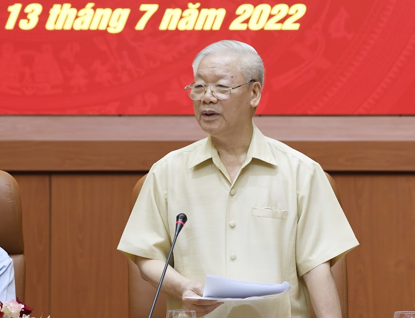 Tổng Bí thư Nguyễn Phú Trọng chủ trì Hội nghị Quân ủy Trung ương triển khai nhiệm vụ trọng tâm 6 tháng cuối năm 2022 - Ảnh 1.