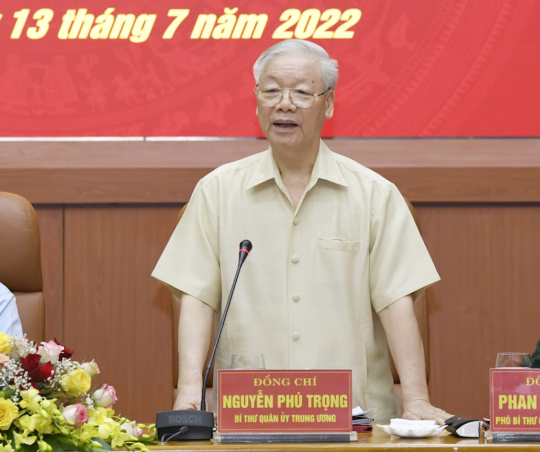 Tổng Bí thư Nguyễn Phú Trọng chủ trì Hội nghị Quân ủy Trung ương triển khai nhiệm vụ trọng tâm 6 tháng cuối năm 2022 - Ảnh 4.