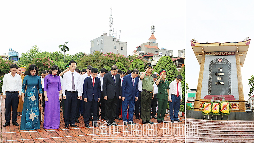 Dâng hương tưởng nhớ các Anh hùng Liệt sĩ tại Nam Định - Ảnh 2. Dâng hương tưởng nhớ các Anh hùng Liệt sĩ tại Nam Định - Ảnh 2.