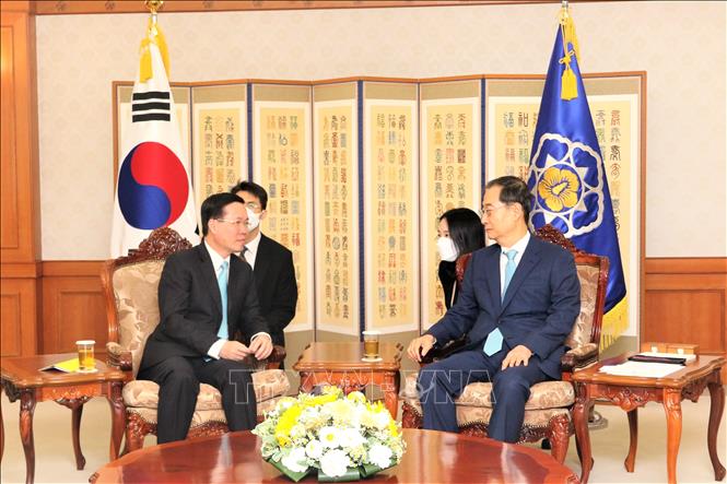 Thủ tướng Hàn Quốc tiếp Thường trực Ban Bí thư Võ Văn Thưởng - Ảnh 1.