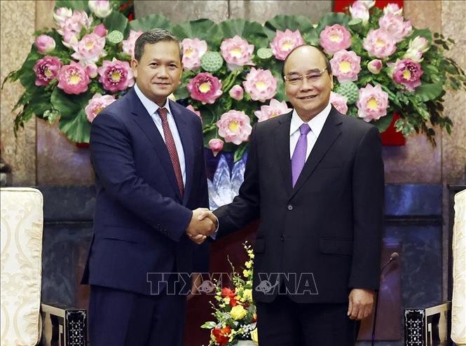 Chủ tịch nước tiếp Phó Tổng tư lệnh kiêm Tư lệnh Lục quân Quân đội Hoàng gia Campuchia - Ảnh 1.