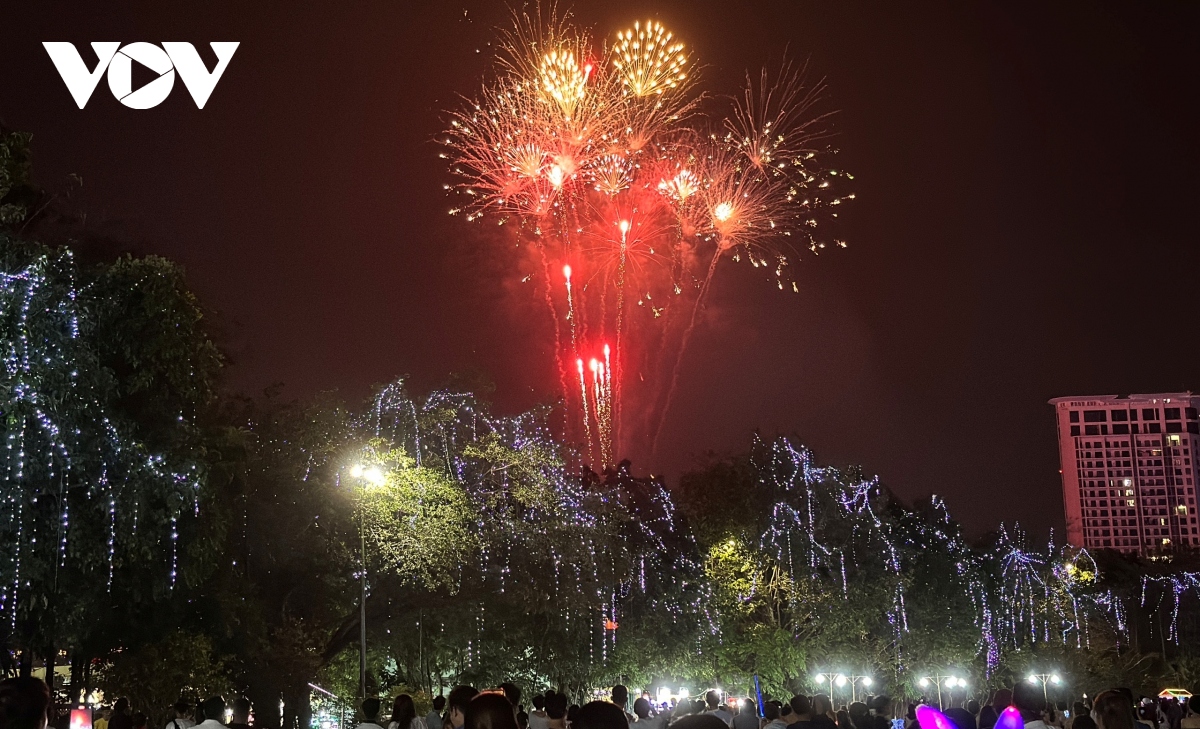 Rực rỡ pháo hoa đón chào năm mới trên khắp đất nước - Ảnh 10.