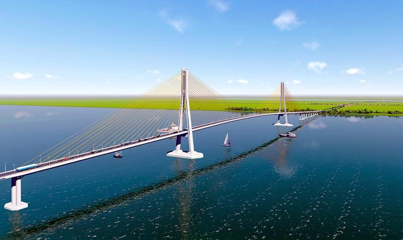Dự án cầu Đại Ngãi có tổng chiều dài hơn 15 km, giúp rút ngắn khoảng 80 km so với tuyến Quốc lộ 1A khi di chuyển từ Cà Mau, Sóc Trăng, Bạc Liêu về TP. Hồ Chí Minh
