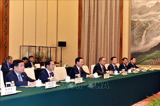 Chủ tịch nước Võ Văn Thưởng hội kiến Ủy viên trưởng Nhân đại toàn quốc Trung Quốc Triệu Lạc Tế - Ảnh 2.