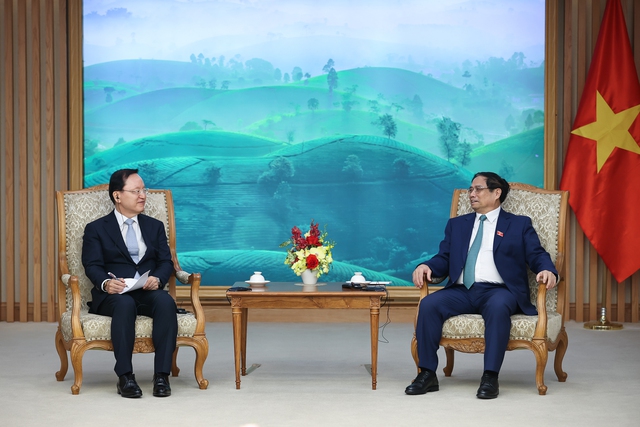 Thủ tướng Chính phủ Phạm Minh Chính tiếp Tổng Giám đốc phụ trách tài chính của Tập đoàn Samsung- Ảnh 1.