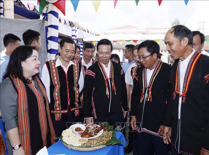 Chủ tịch nước Võ Văn Thưởng dự Ngày hội Đại đoàn kết toàn dân tại Phú Yên- Ảnh 5.