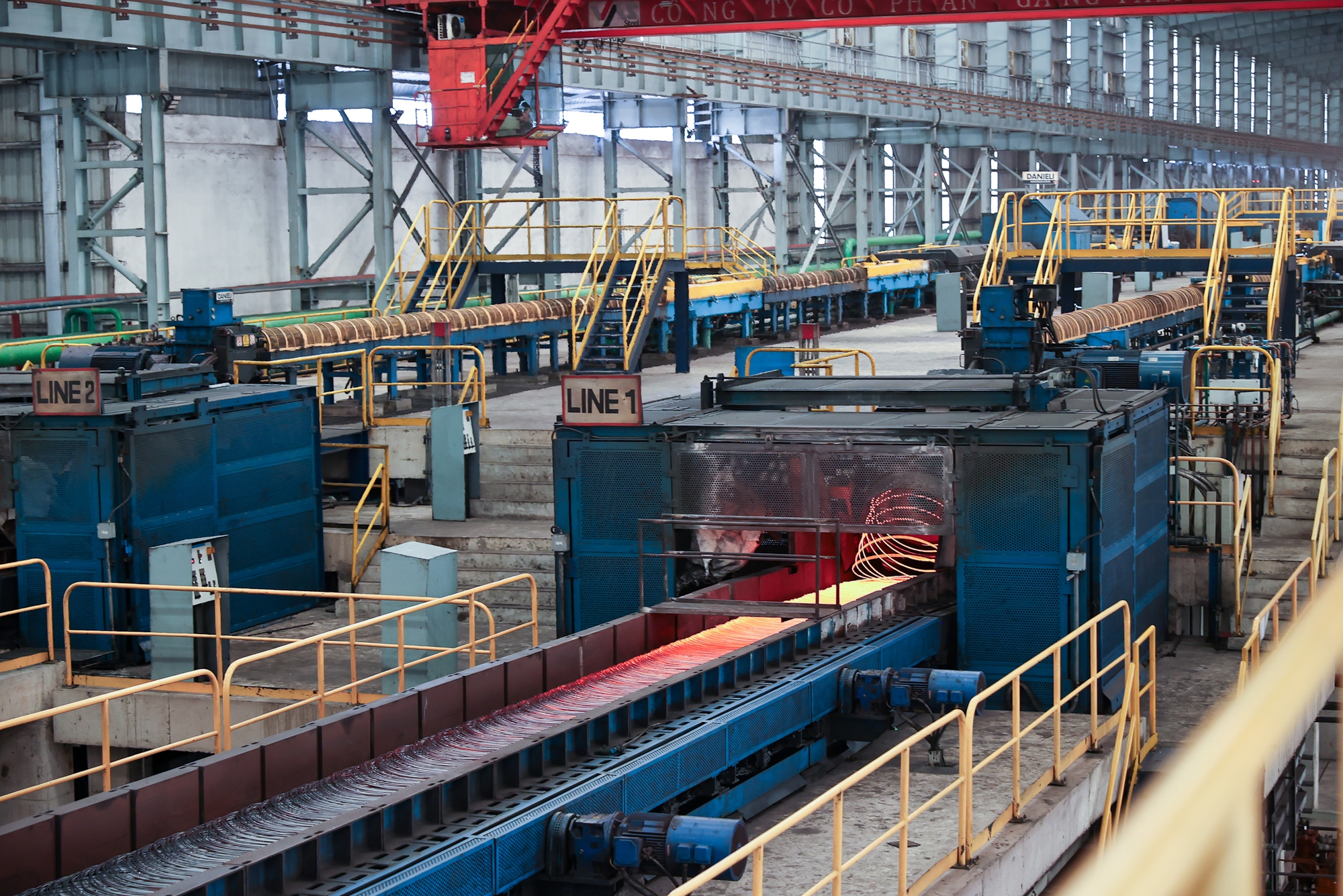 Dự án nhà máy luyện cán thép Nghi Sơn được chia làm hai giai đoạn, giai đoạn 1 sẽ đầu tư nhà máy luyện cán thép cuộn cán nóng - Ảnh VGP/Nhật Bắc