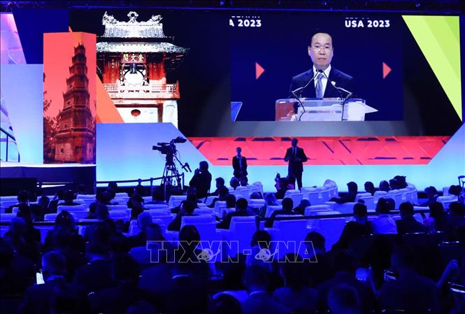 Chủ tịch nước Võ Văn Thưởng phát biểu tại Hội nghị Thượng đỉnh doanh nghiệp APEC 2023- Ảnh 2.