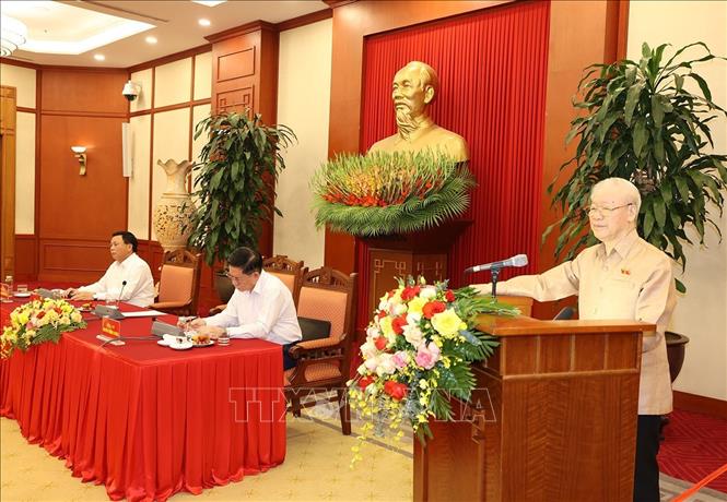Tổng Bí thư Nguyễn Phú Trọng gặp mặt các điển hình toàn quốc trong học tập và làm theo Bác - Ảnh 1.