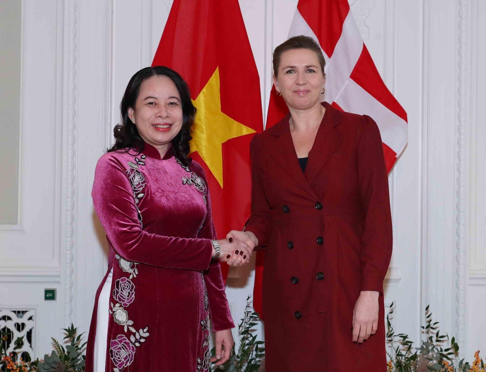 Image hình ảnh Phó Chủ tịch Xuân - Phó Chủ tịch nước Võ Thị Ánh Xuân hội đàm với Thủ tướng Đan Mạch