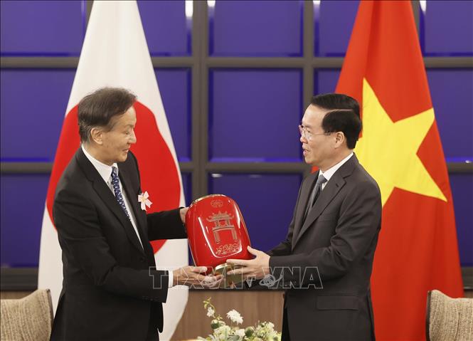Chủ tịch nước Võ Văn Thưởng tiếp lãnh đạo Hội Hữu nghị Kyushu-Việt Nam- Ảnh 2.