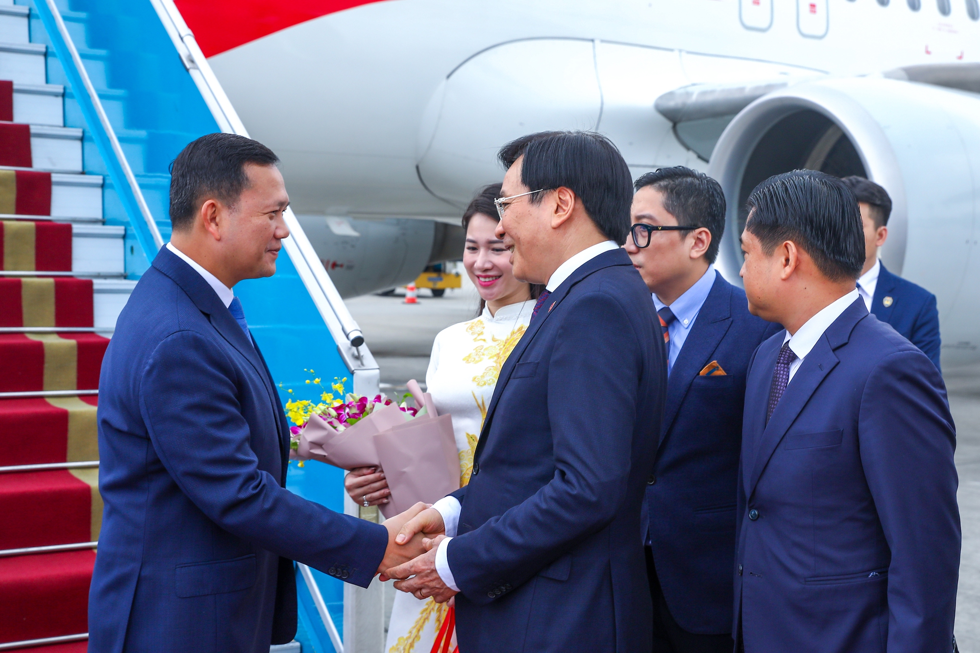 Chùm ảnh: Thủ tướng Phạm Minh Chính chủ trì lễ đón và hội đàm với Thủ tướng Campuchia- Ảnh 9.