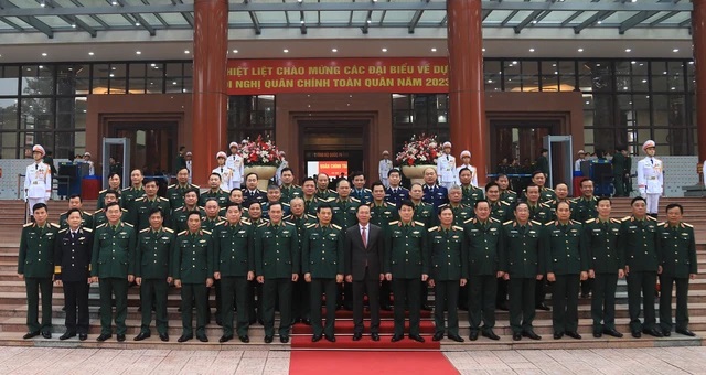 Chủ tịch nước Võ Văn Thưởng dự, chỉ đạo Hội nghị Quân chính toàn quân năm 2023- Ảnh 1.