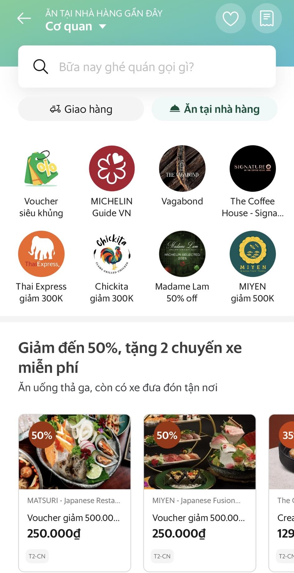 GrabFood thử nghiệm tính năng mới 'Ăn tại nhà hàng'- Ảnh 1. GrabFood thử nghiệm tính năng mới 'Ăn tại nhà hàng'- Ảnh 1.