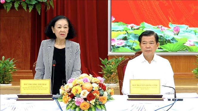 Thường trực Ban Bí thư Trương Thị Mai làm việc với Ban Chấp hành Đảng bộ tỉnh Đồng Nai- Ảnh 1.