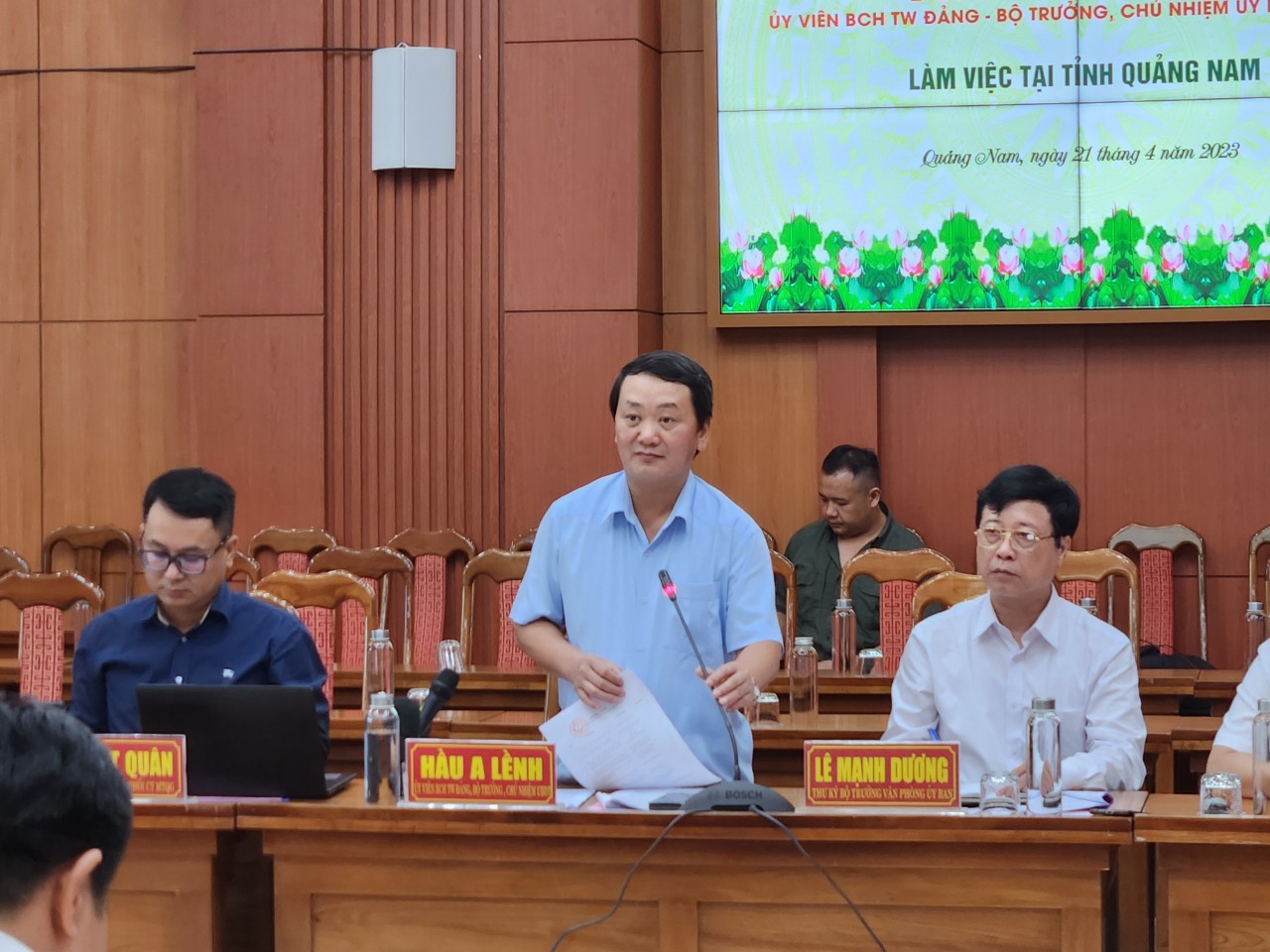 Bộ trưởng, Chủ nhiệm Ủy ban Dân tộc làm việc với tỉnh Quảng Nam - Ảnh 1. Bộ trưởng, Chủ nhiệm Ủy ban Dân tộc làm việc với tỉnh Quảng Nam - Ảnh 1.