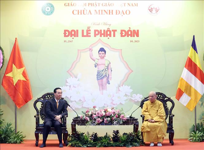 Chủ tịch nước Võ Văn Thưởng chúc mừng Đại lễ Phật đản tại TPHCM - Ảnh 2.