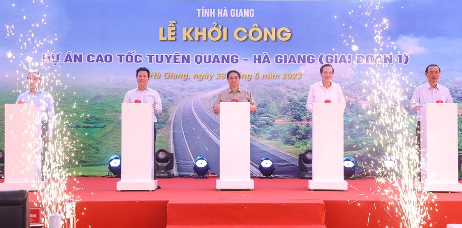 Khởi công dự án hạ tầng giao thông lớn nhất của Hà Giang và Tuyên Quang - Ảnh 1.
