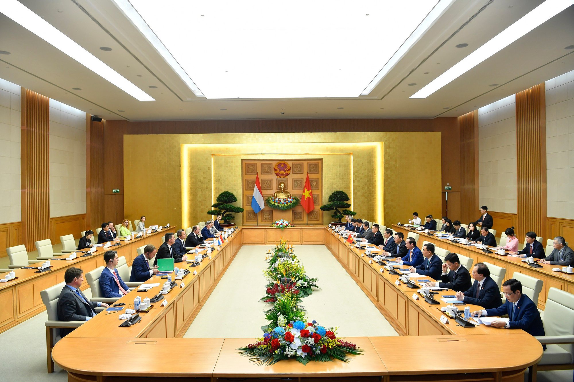 Chùm ảnh: Thủ tướng Phạm Minh Chính đón, hội đàm với Thủ tướng Luxembourg - Ảnh 9.