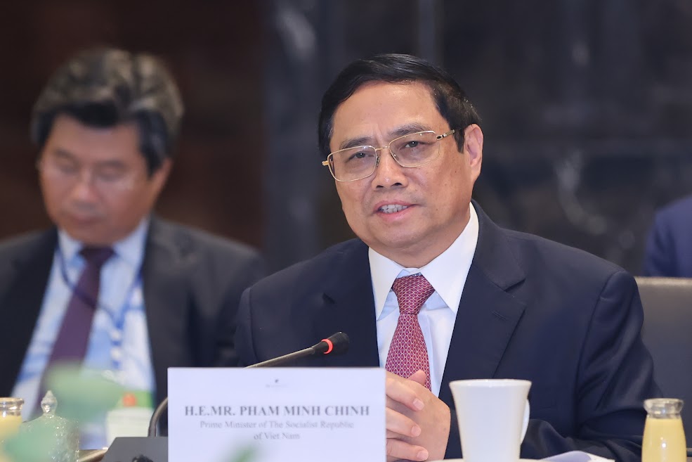 Thủ tướng mong muốn các doanh nghiệp Hàn Quốc tiếp tục tin tưởng và gắn bó với Việt Nam trong quá trình phát triển - Ảnh: VGP/Nhật Bắc