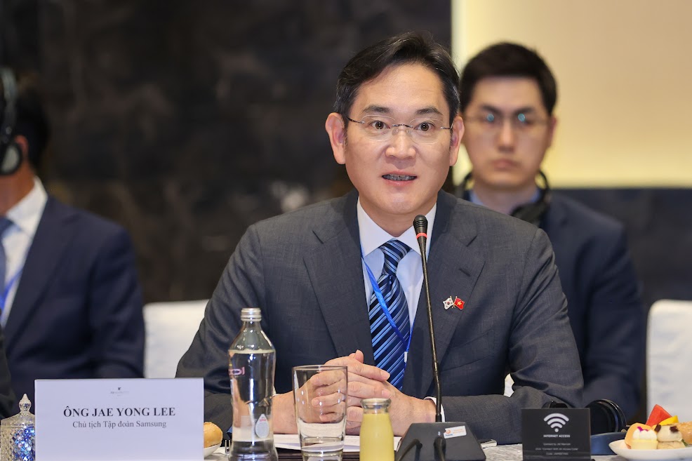Chủ tịch Tập đoàn Samsung Lee Jae-yong khẳng định sự thành công của Việt Nam chính là sự thành công của các doanh nghiệp Hàn Quốc - Ảnh: VGP/Nhật Bắc