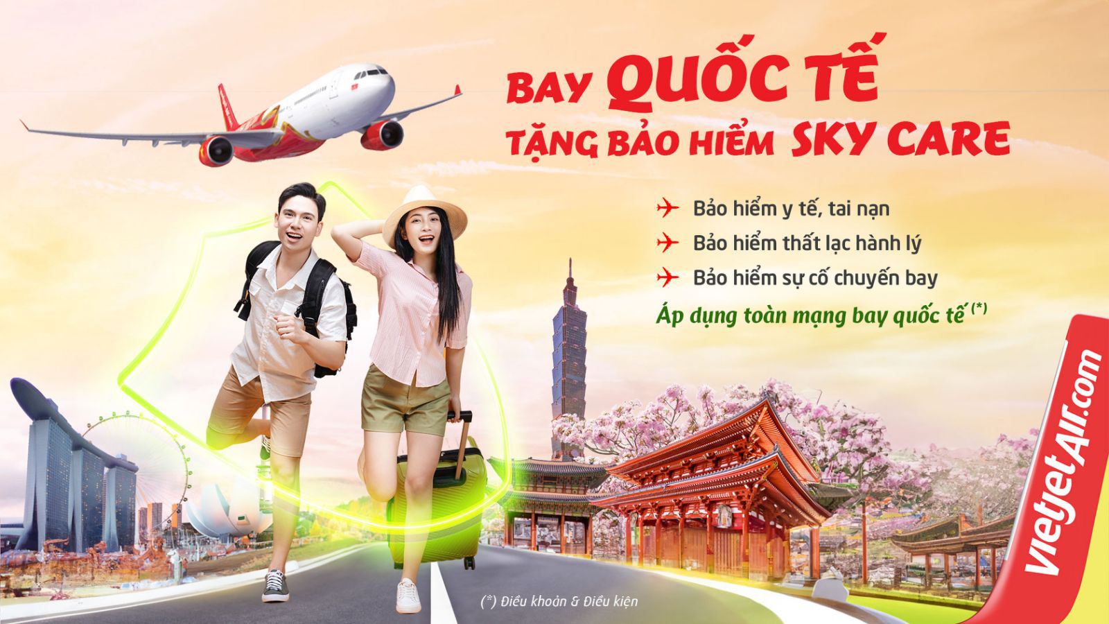 Vietjet tặng bảo hiểm Sky Care bay quốc tế - Ảnh 1. Vietjet tặng bảo hiểm Sky Care bay quốc tế - Ảnh 1.