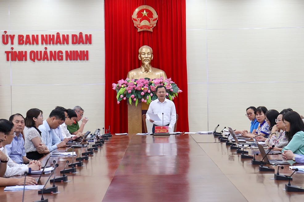 Quyền Chủ tịch UBND tỉnh Quảng Ninh Cao Tường Huy: Quảng Ninh rất chú trọng đầu tư xây dựng, phát triển hạ tầng số - Ảnh: VGP/Nhật Bắc