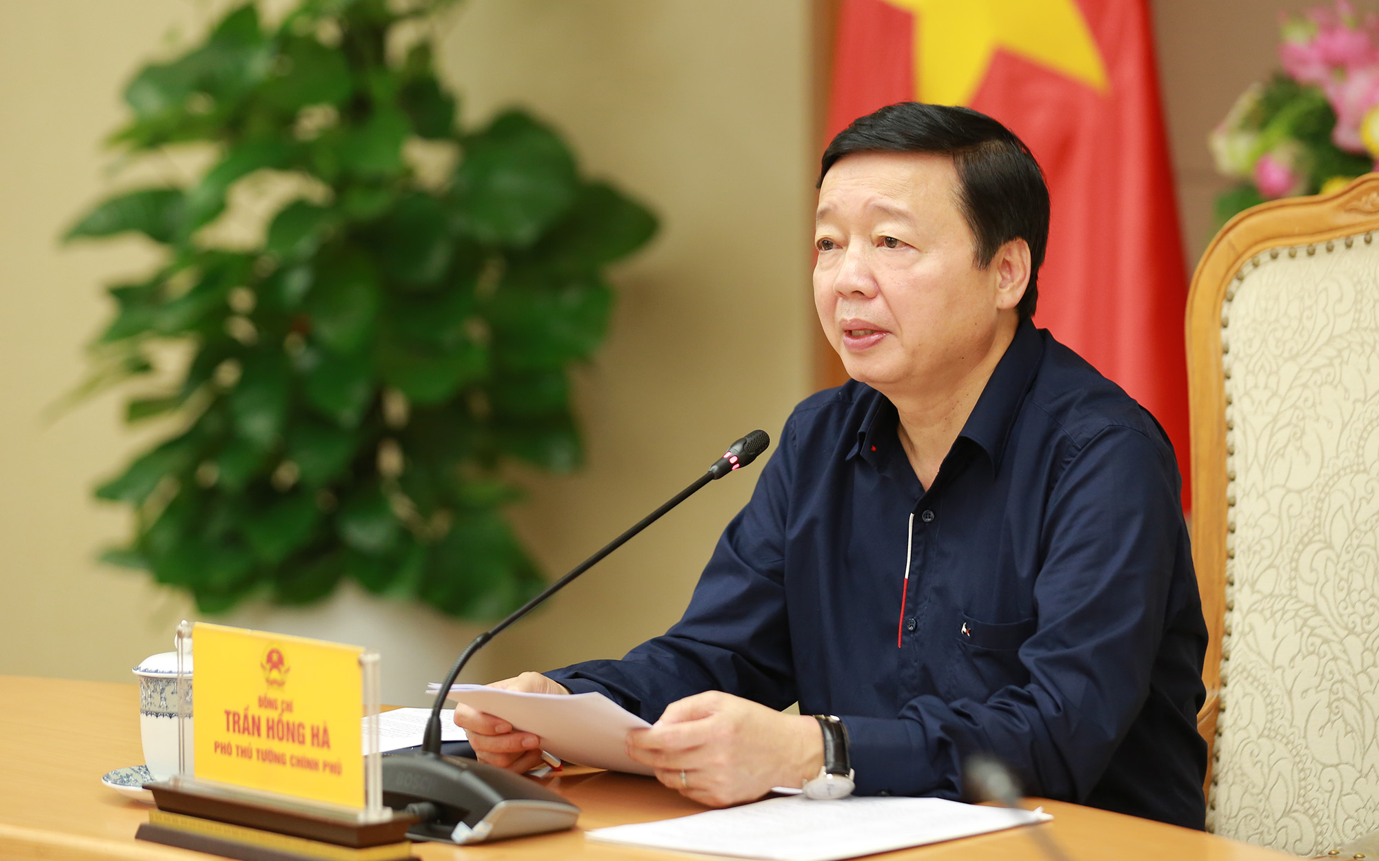 Phó Thủ tướng Trần Hồng Hà àm việc với các Bộ, ngành về hoàn thiện dự thảo Nghị định sửa đổi, bổ sung một số điều của các nghị định quy định chi tiết Luật Khoáng sản (dự thảo Nghị định)