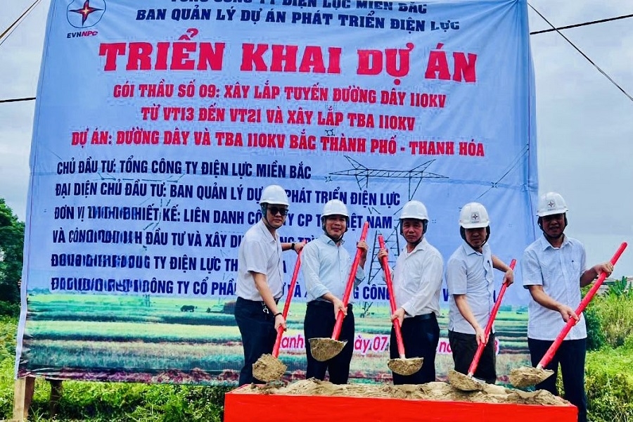 Thi công dự án đường dây và trạm biến áp 110kV Bắc Thành phố - Thanh Hóa - Ảnh 1. Thi công dự án đường dây và trạm biến áp 110kV Bắc Thành phố - Thanh Hóa - Ảnh 1.