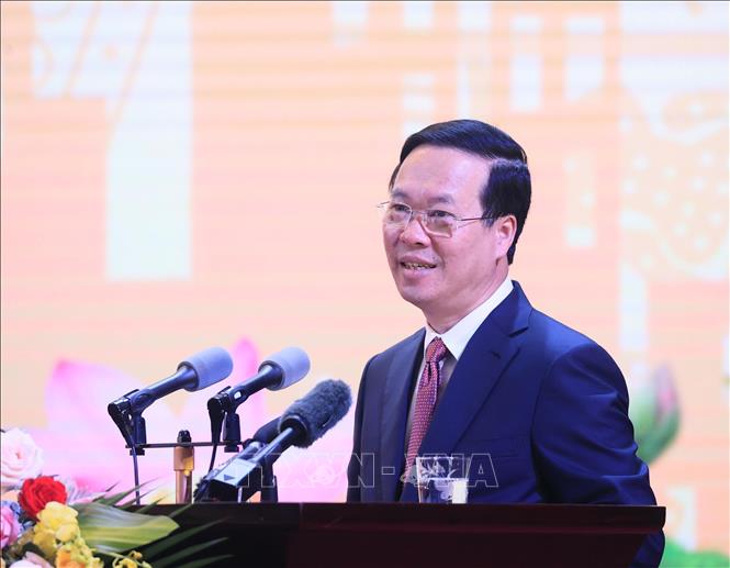 Chủ tịch nước Võ Văn Thưởng dự Lễ kỷ niệm 65 năm Bác Hồ thăm Lào Cai - Ảnh 2.
