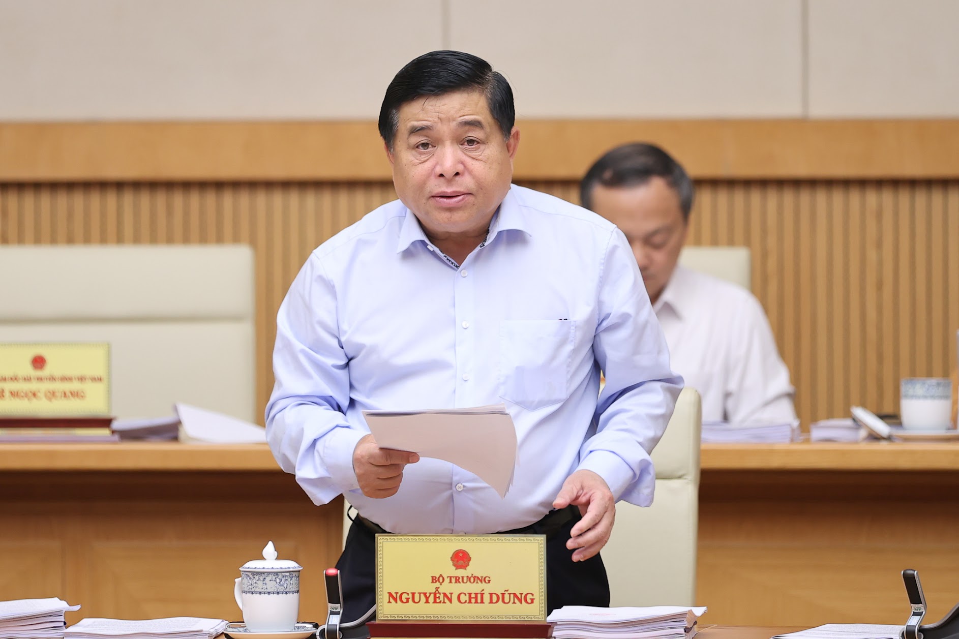 Bộ trưởng Bộ Kế hoạch và Đầu tư Nguyễn Chí Dũng báo cáo tại Phiên họp Chính phủ thường kỳ tháng 9/2023 và Hội nghị trực tuyến Chính phủ với các địa phương sáng 30/9