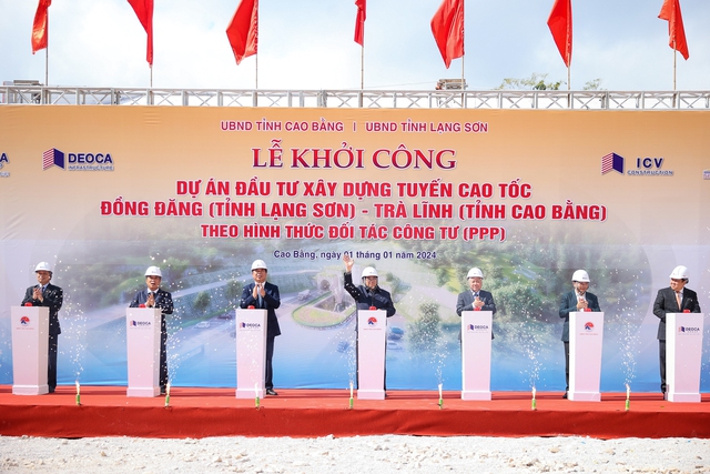 Thủ tướng dự lễ khởi công dự án cao tốc Đồng Đăng, tỉnh Lạng Sơn - Trà Lĩnh, tỉnh Cao Bằng- Ảnh 1.