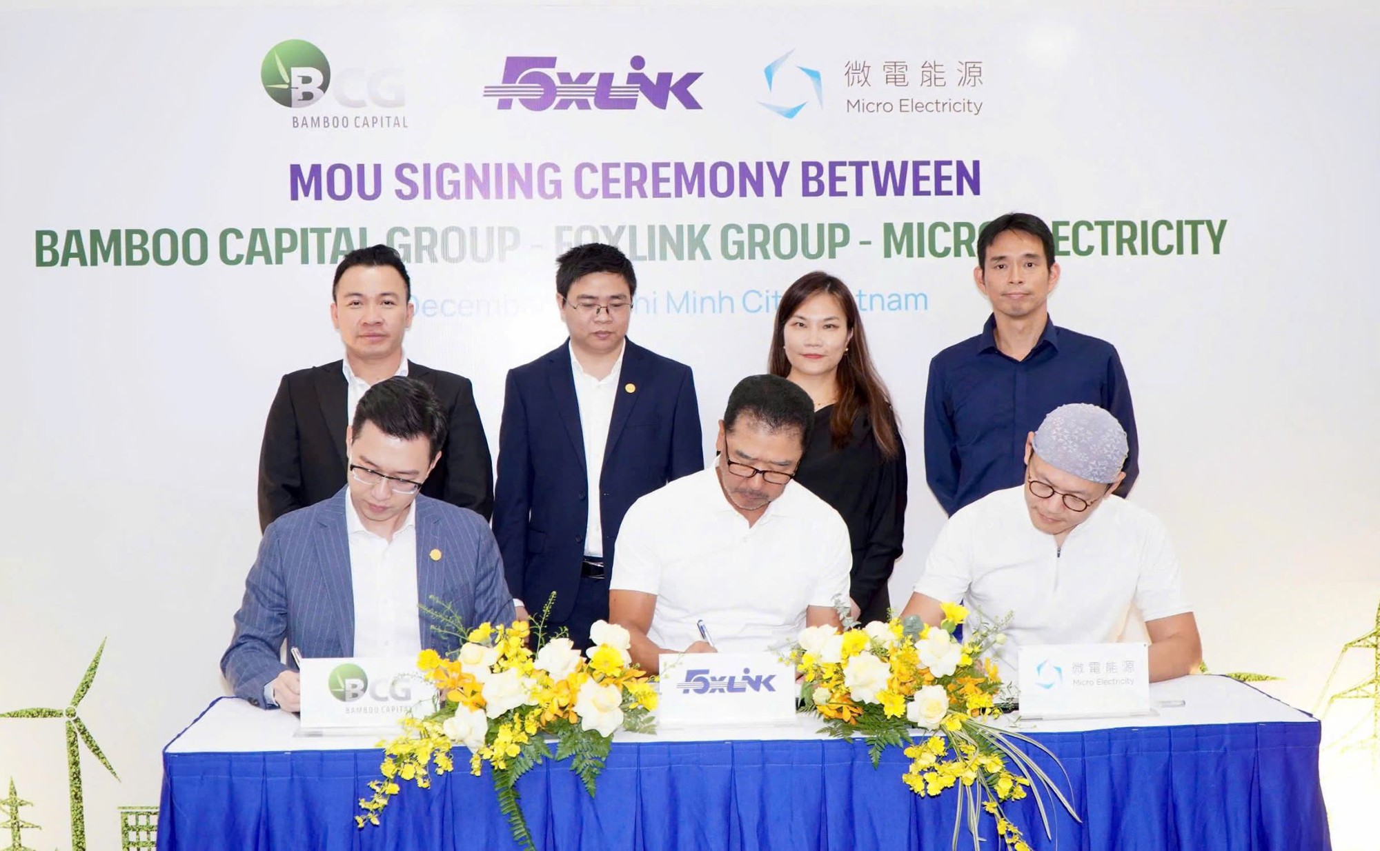 Bamboo Capital bắt tay Foxlink và Micro Electricity phát triển năng lượng tái tạo - Ảnh 1. Bamboo Capital bắt tay Foxlink và Micro Electricity phát triển năng lượng tái tạo - Ảnh 1.