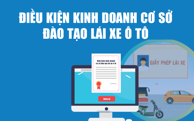 Infographics: Điều kiện kinh doanh cơ sở đào tạo lái xe ô tô