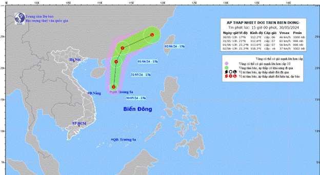 Xuất hiện áp thấp nhiệt đới đầu tiên của mùa bão lũ năm 2024- Ảnh 1.