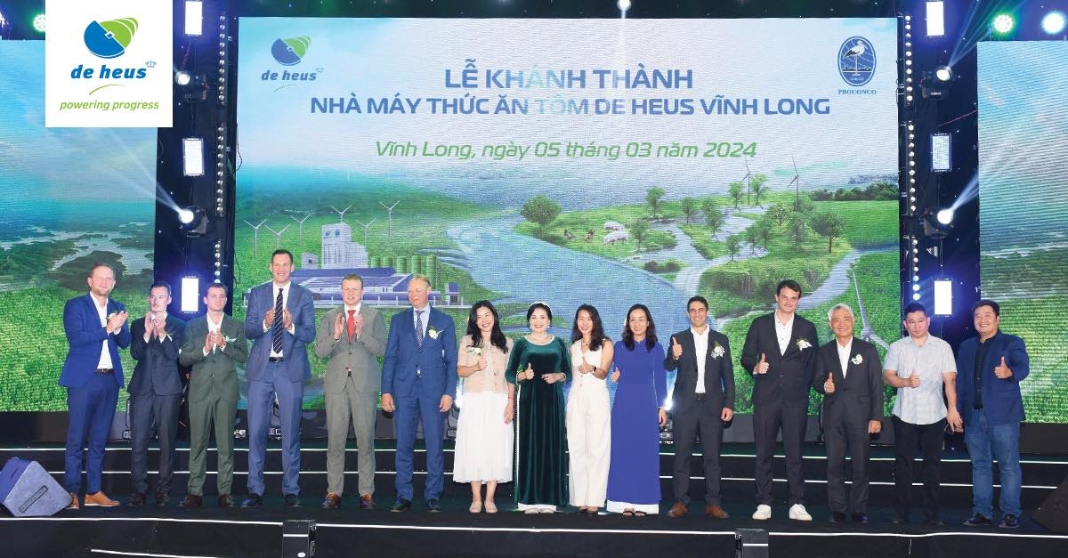 De Heus khánh thành nhà máy thức ăn nuôi tôm 50.000 tấn: 'Đòn bẩy' cho nghề nuôi tôm ĐBSCL- Ảnh 1. De Heus khánh thành nhà máy thức ăn nuôi tôm 50.000 tấn: 'Đòn bẩy' cho nghề nuôi tôm ĐBSCL- Ảnh 1.